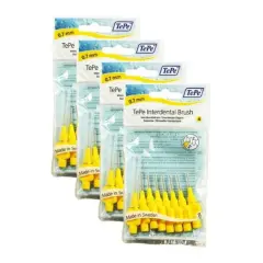 Paquetes de cepillos interdentales TePe de 0.7 mm, mostrando varios tipos y tamaños para una higiene bucal completa.